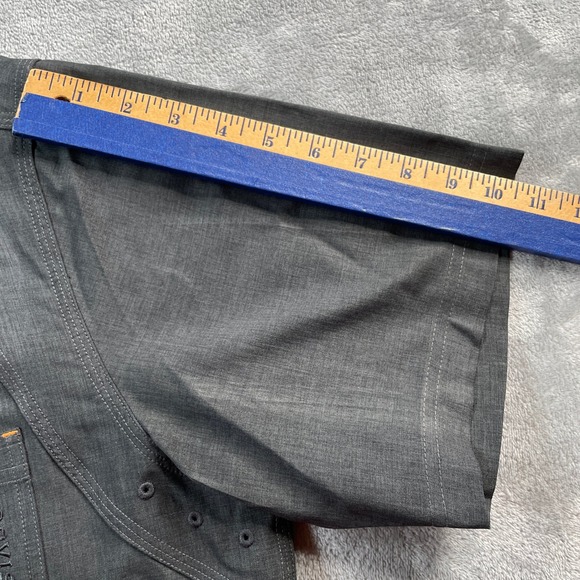 ORVIS Mens Dark Gray Short Sleeve Button Up Shirt XL Polyester Outdoor Casual - Picture 16 of 16